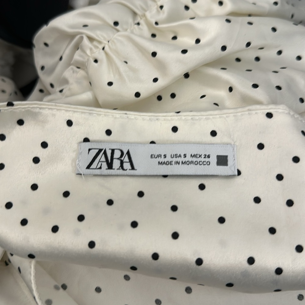 Deep Plunge Polka Dot Mini Dress Off-white - Picture 8 of 8
